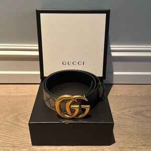 Gucci monogram GG belt